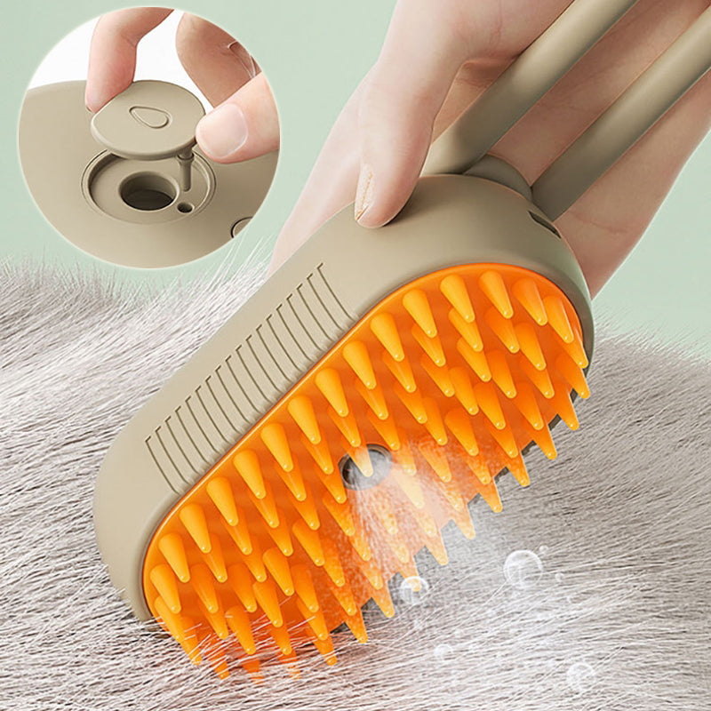 Cat & Dog Steam Brush – 3-in-1 Electric Grooming Comb with Spray, Massage & Hair Removal