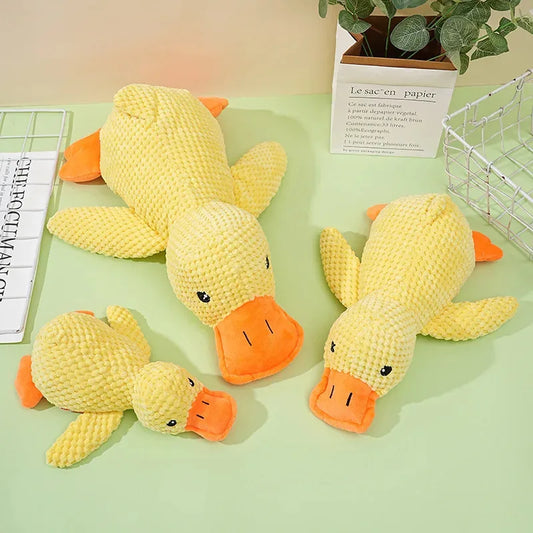 Calming Duck Dog Toy  Plush with Quack-Quack Sound