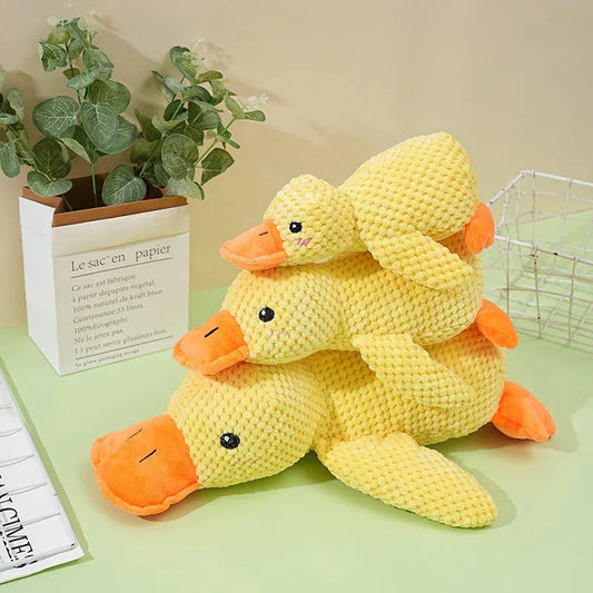 Calming Duck Dog Toy  Plush with Quack-Quack Sound