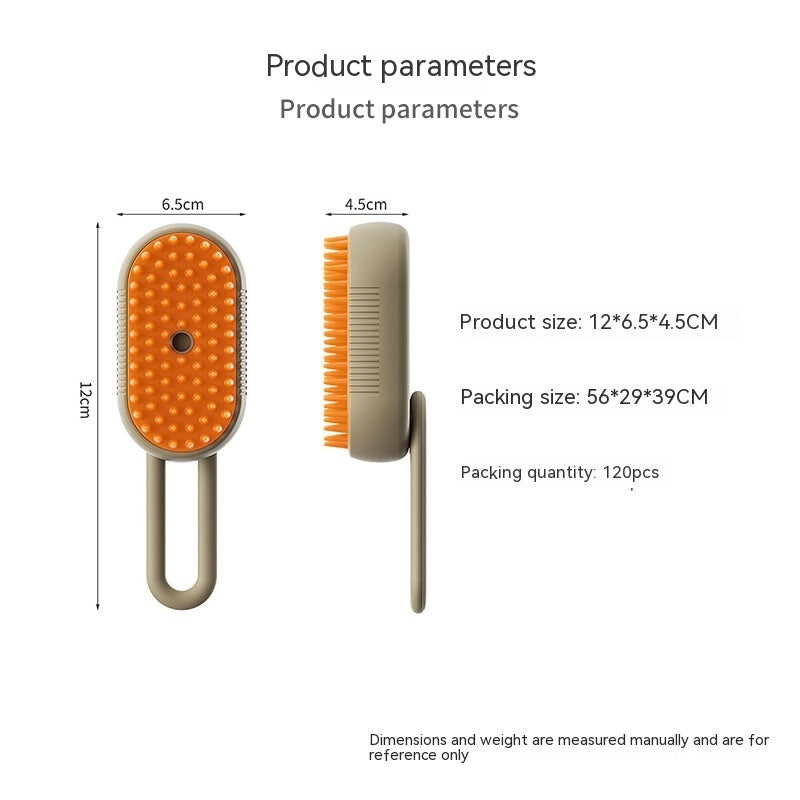 Cat & Dog Steam Brush – 3-in-1 Electric Grooming Comb with Spray, Massage & Hair Removal