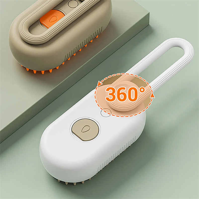 Cat & Dog Steam Brush – 3-in-1 Electric Grooming Comb with Spray, Massage & Hair Removal