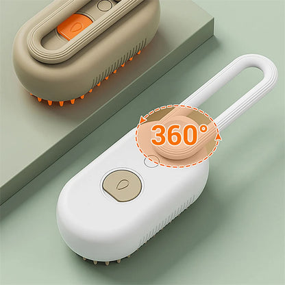 Cat & Dog Steam Brush – 3-in-1 Electric Grooming Comb with Spray, Massage & Hair Removal